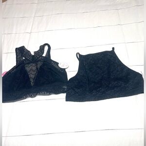 Black Lace Bralette Bundle NWT
